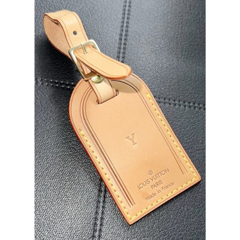 Louis Vuitton Y Initial Name Tag Goldtone - Natural Vachetta France